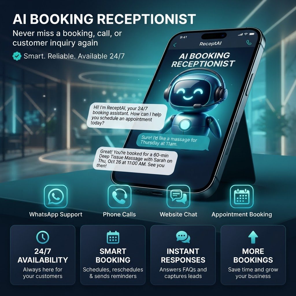 Stilla Booking Receptionist interface